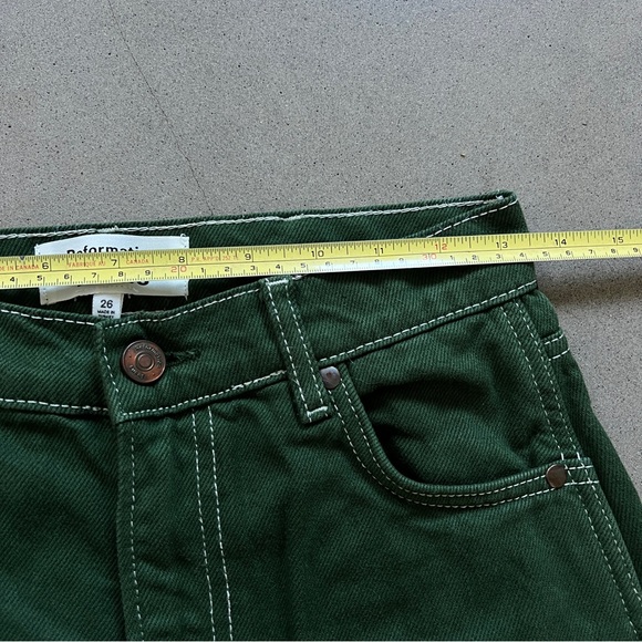 Green Cowboy High-rise straight-leg Reformation Jeans - Picture 3 of 8